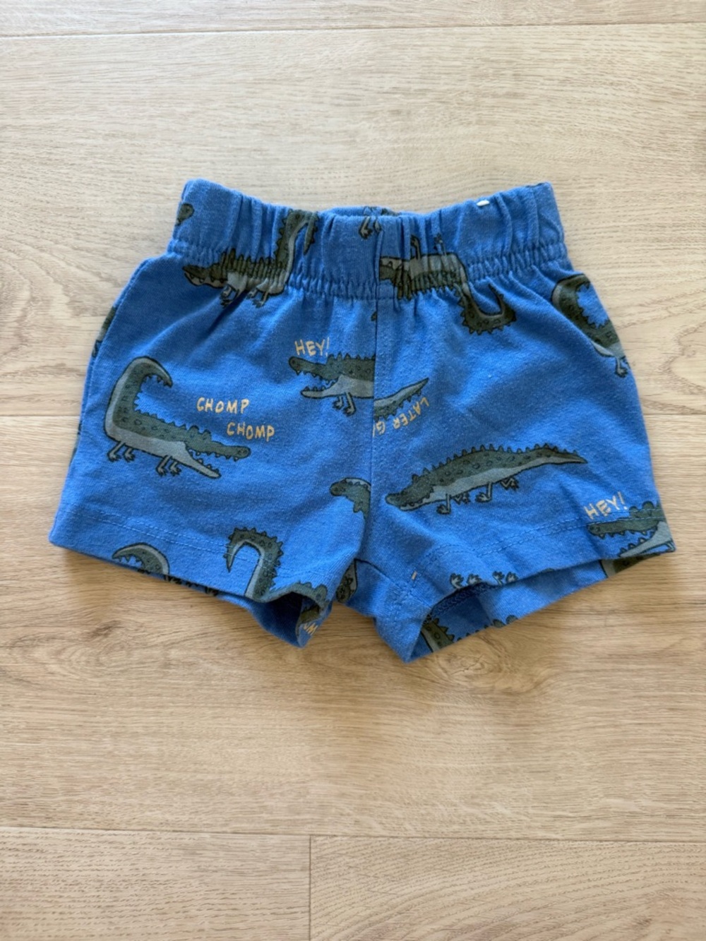 9M Blue Crocodile Print Pajama Shorts